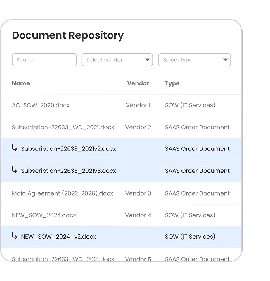 Secure and centrally store all your contracts