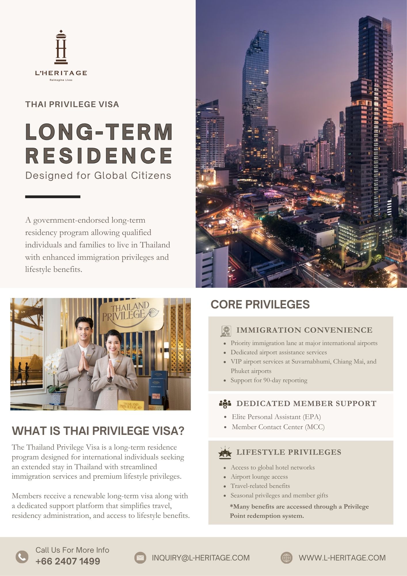 an information poster for private banker