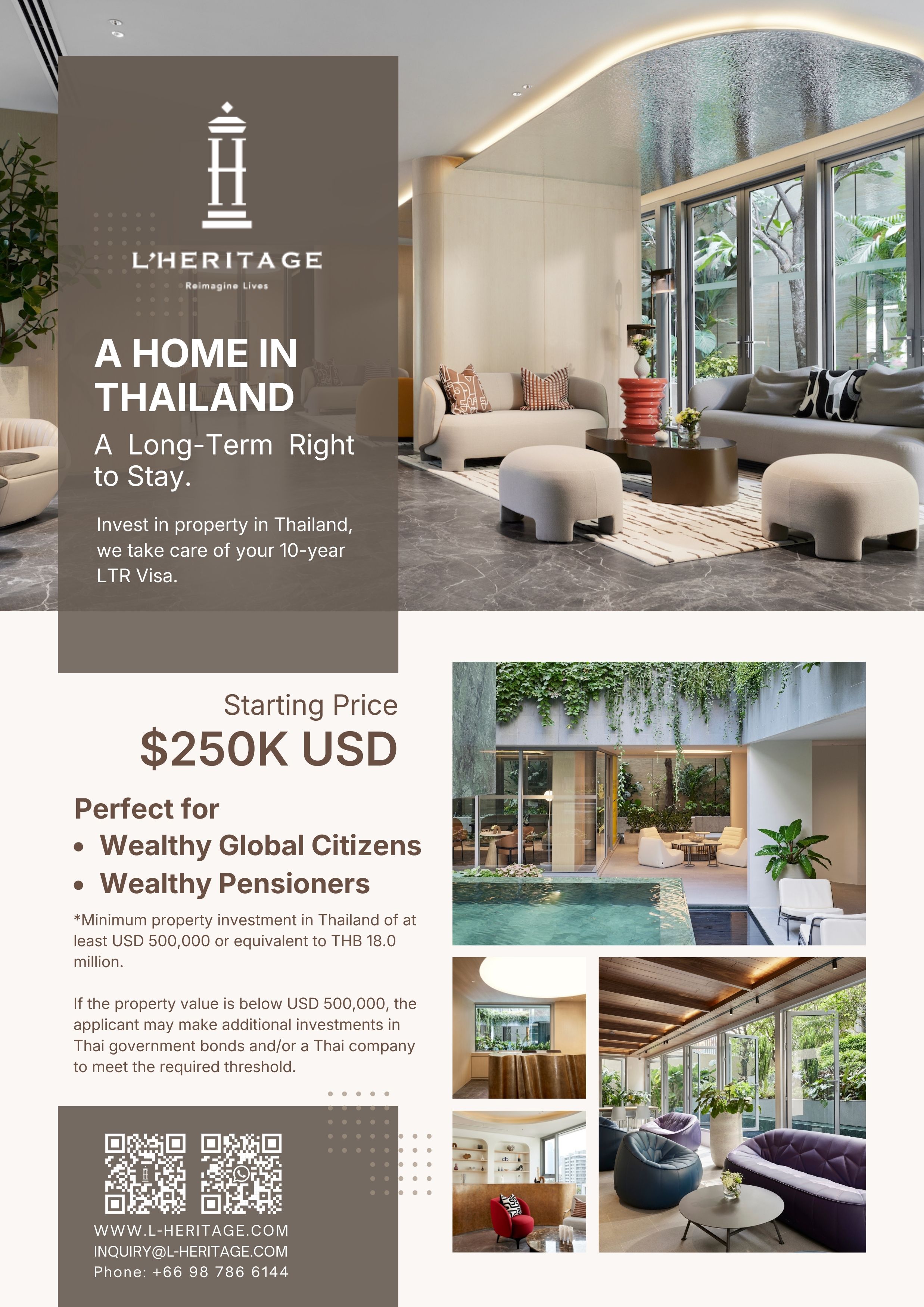 an information poster for private banker