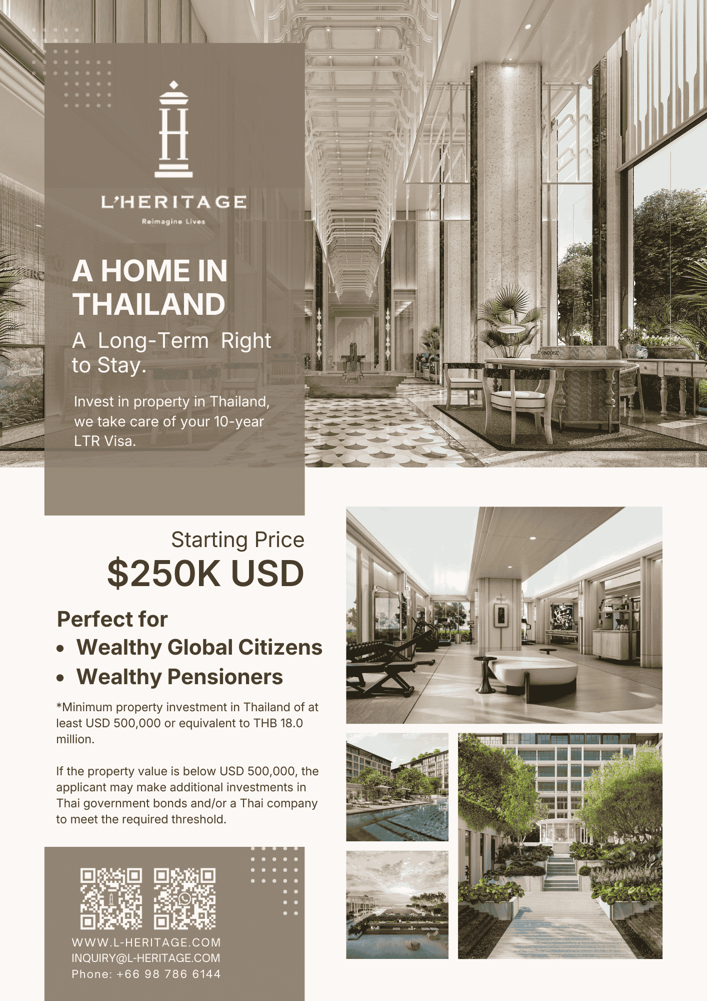 an information poster for private banker