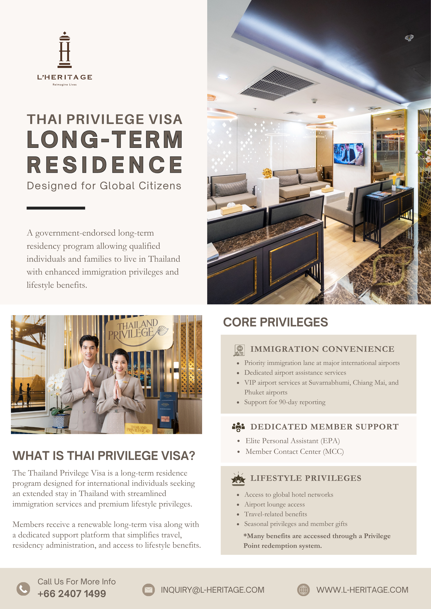 an information poster for private banker