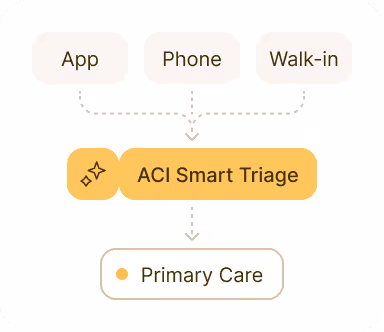 ACI Smart Triage flow