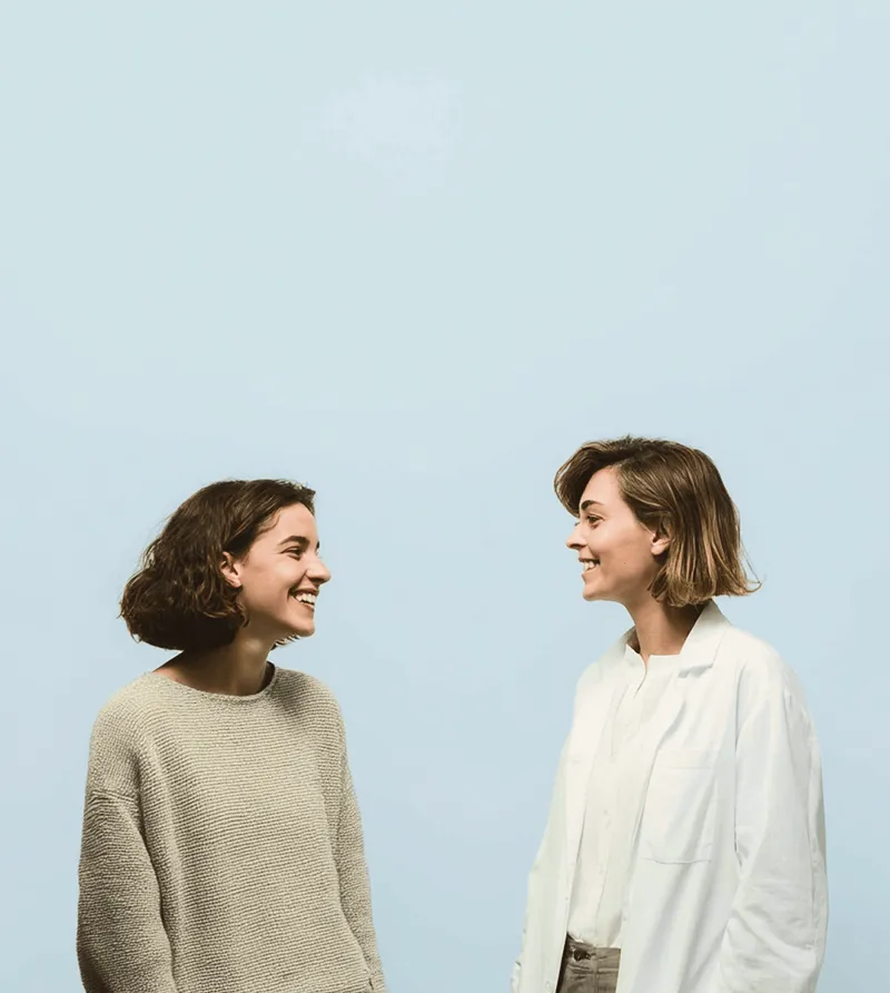 Patient and doctor talking happily
