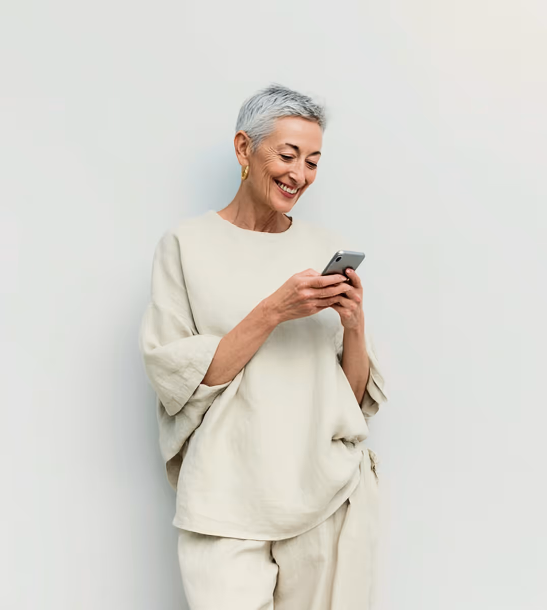 Woman with smartphone