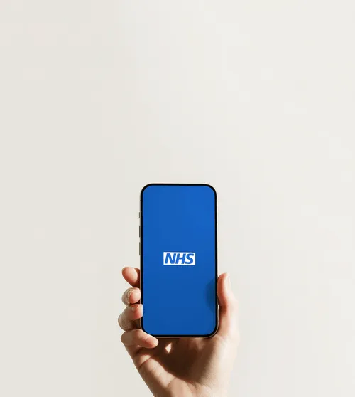 NHS app on smartphone