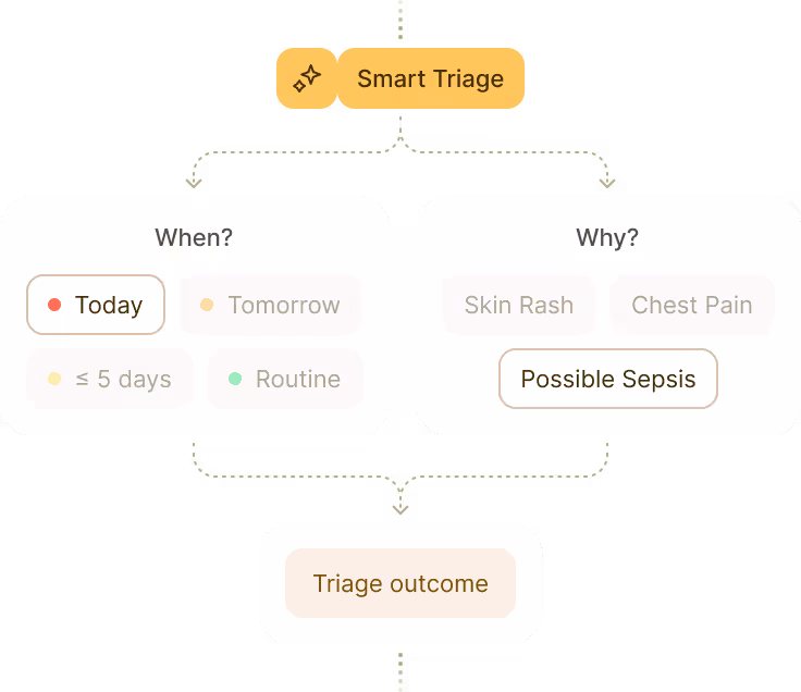 Smart triage flow