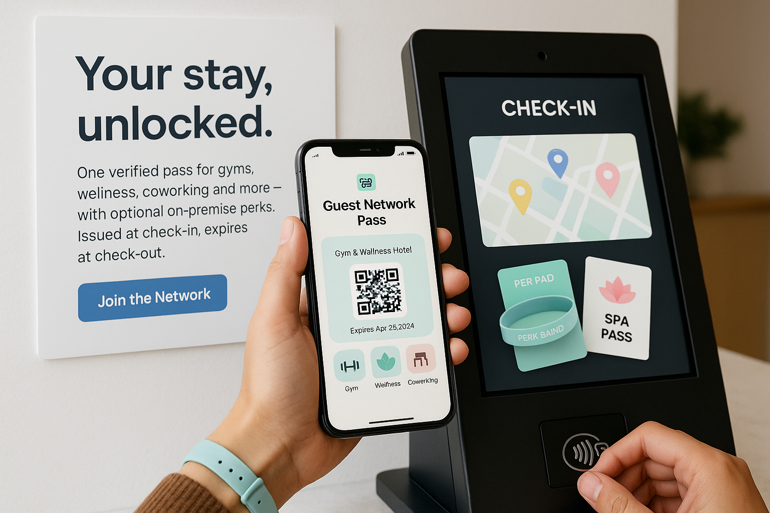 Guest Network local access and amenities experience for short-term stays