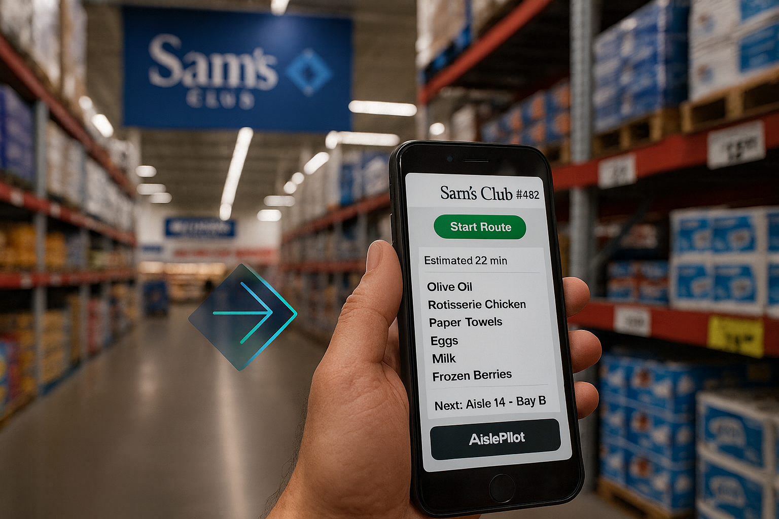 Aisle Pilot smart store navigation concept