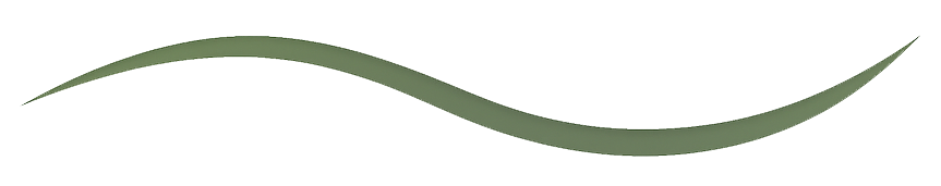 A curved green line