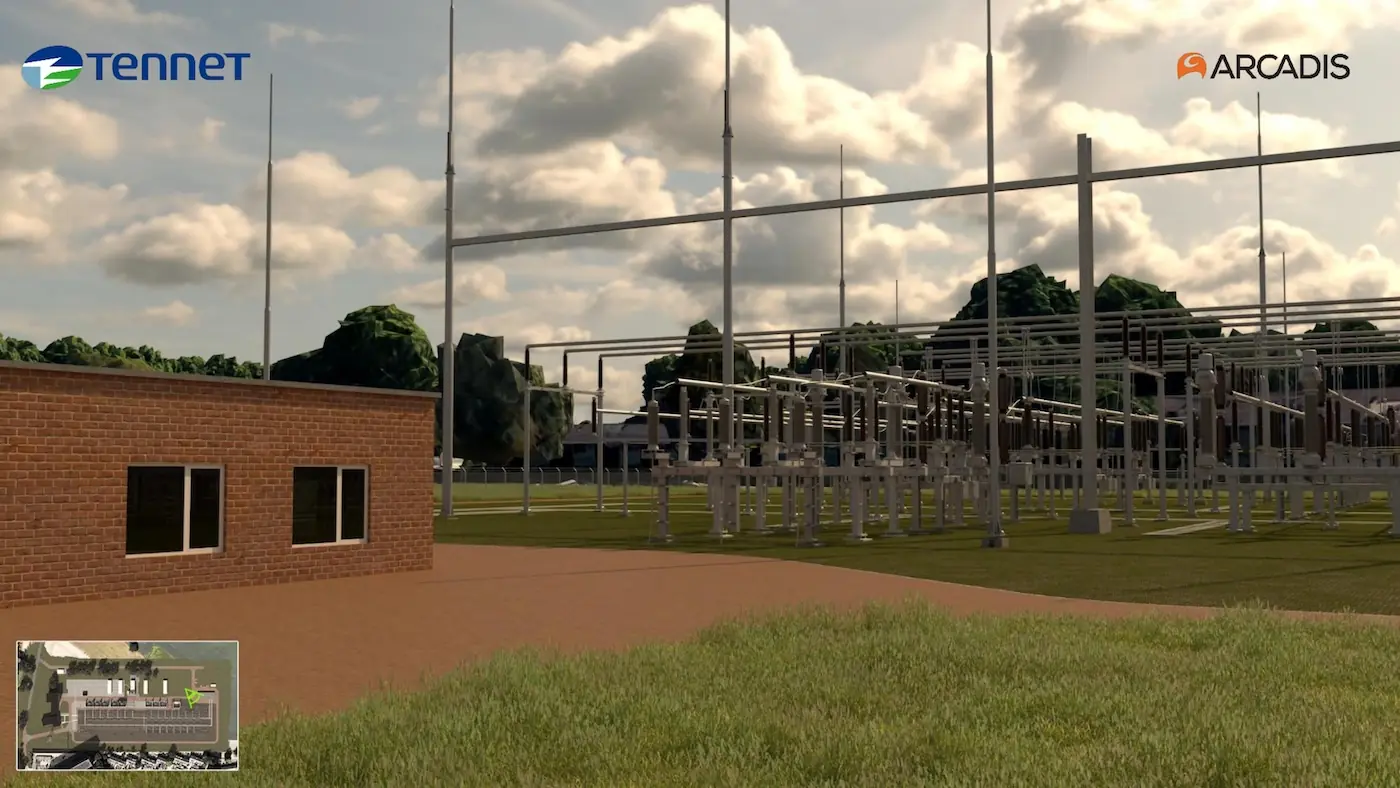 Tilburg Noord 150 kV station aanzicht woningen