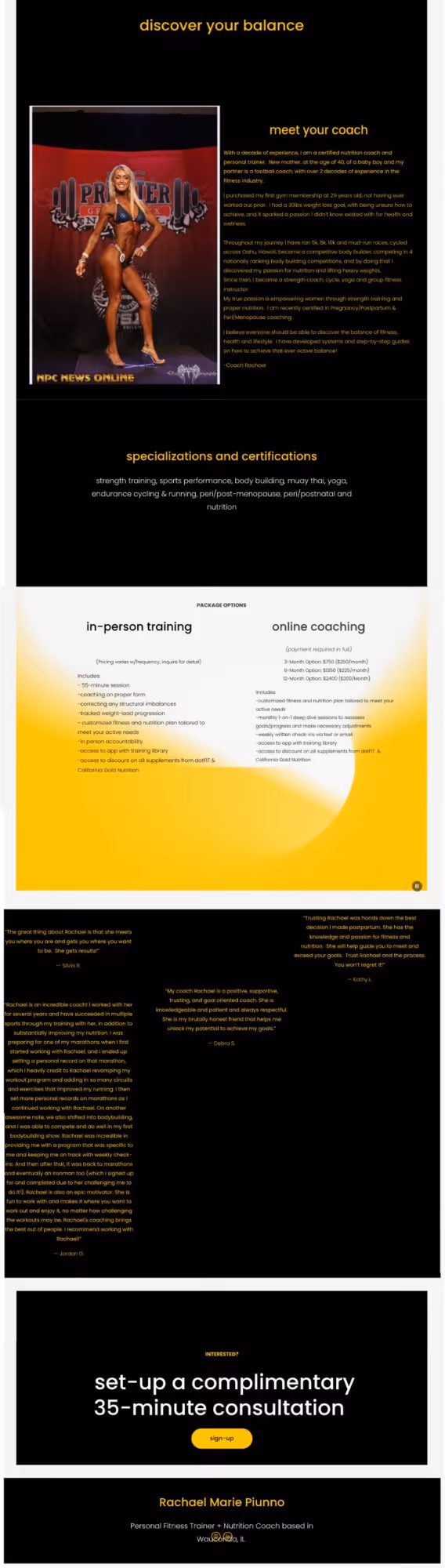 Active Balance original website before redesign by Great Lifes Work