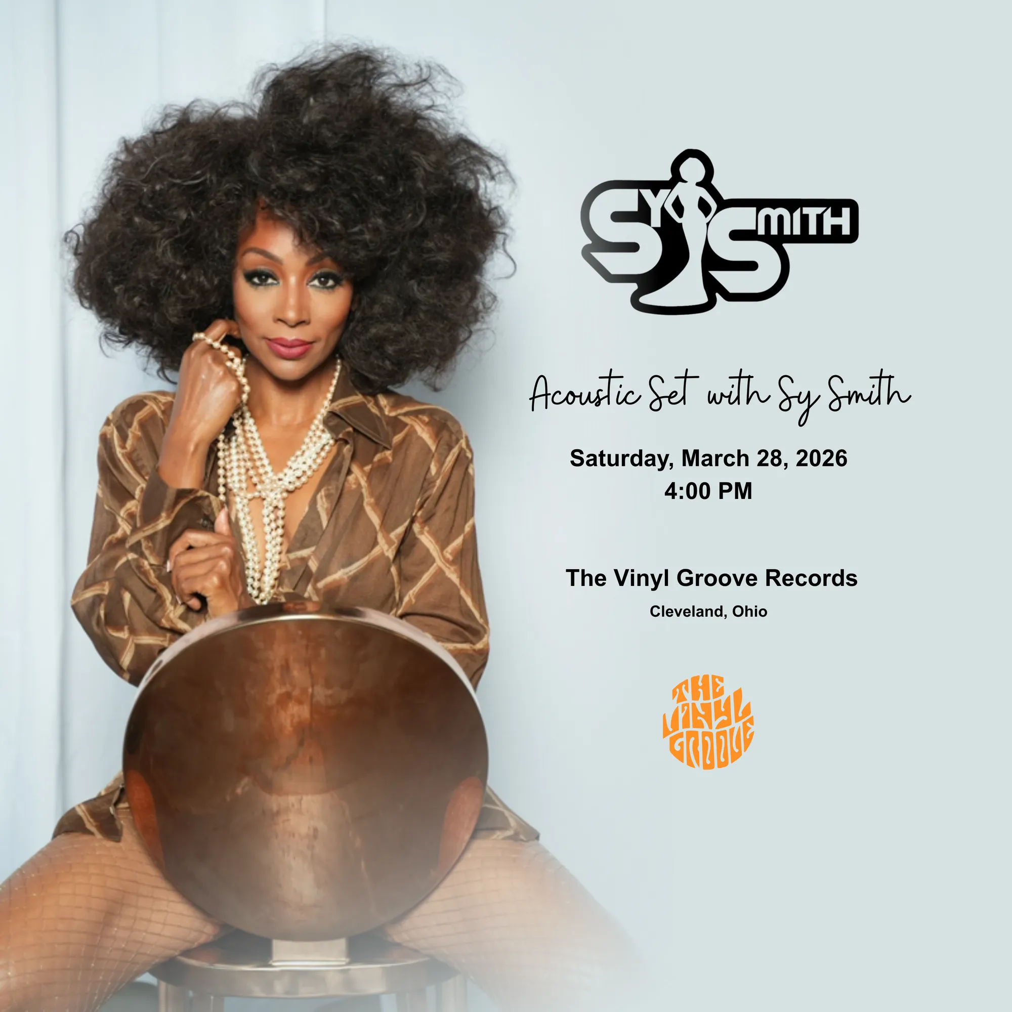 Sy Smith in-store acoustic set event poster