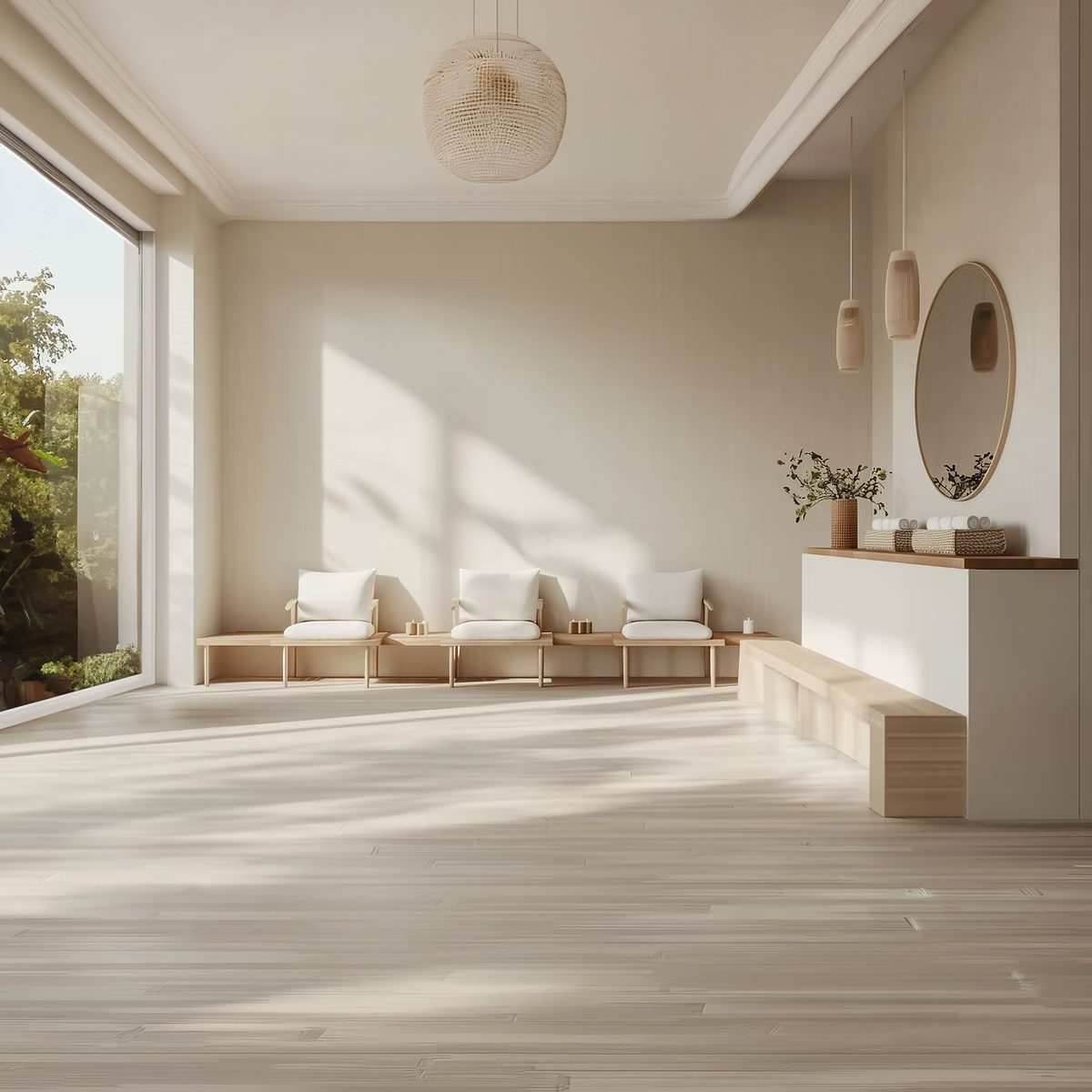 Beautiful living room showcasing ClimateShield coated walls