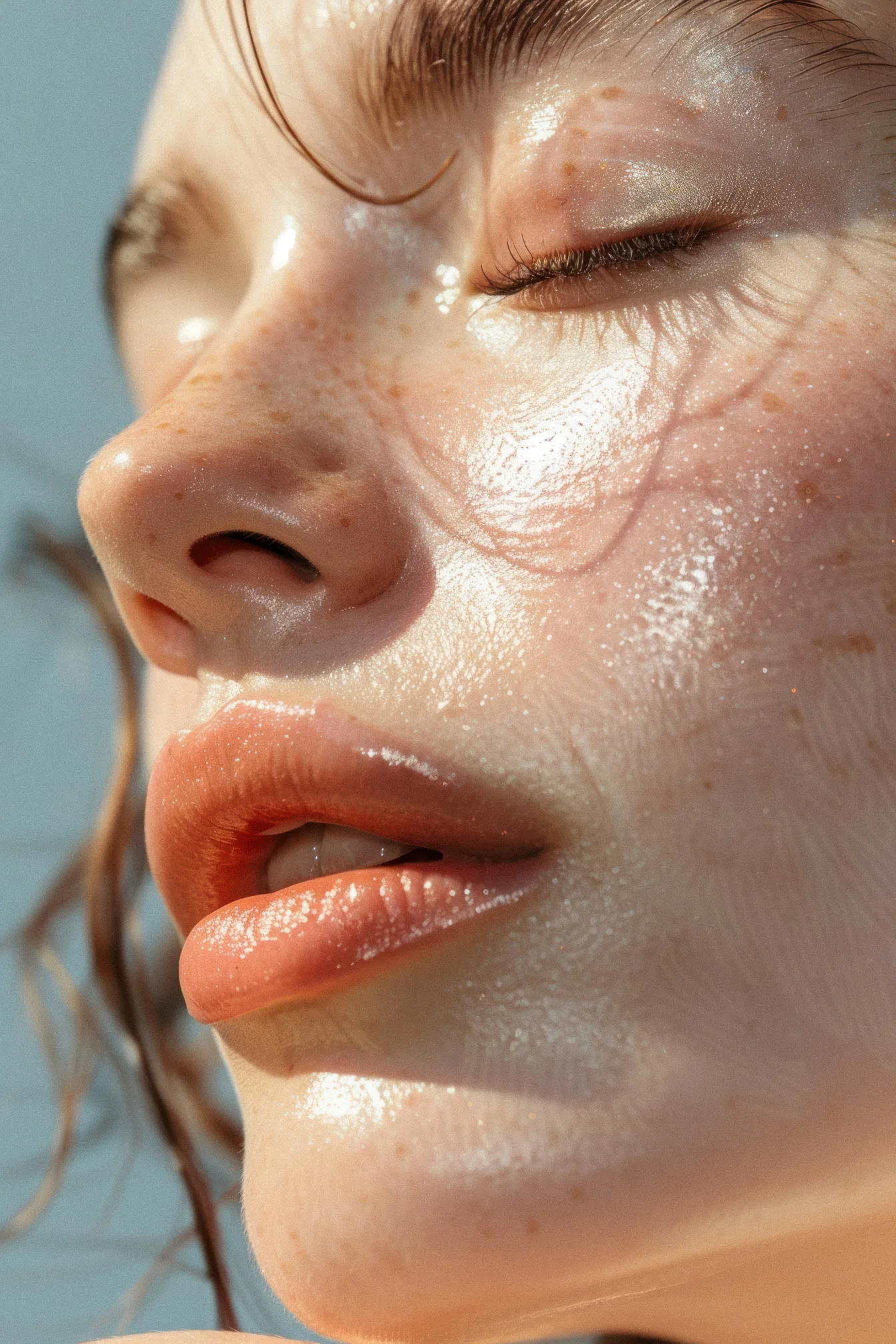 Žena s hydratovanou pokožkou v slnečnom svetle.