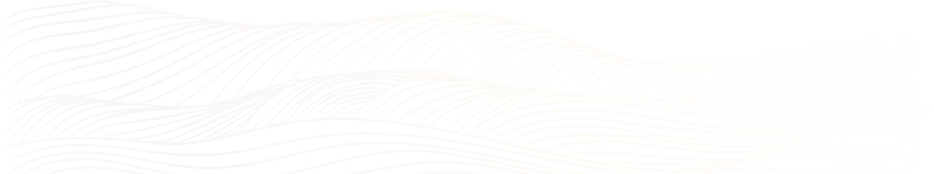 Abstract wave pattern with flowing curved lines transitioning from purple to gold on a transparent background.