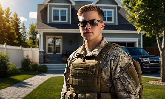 Service member with a privately owned vehicle prepared for a military relocation.