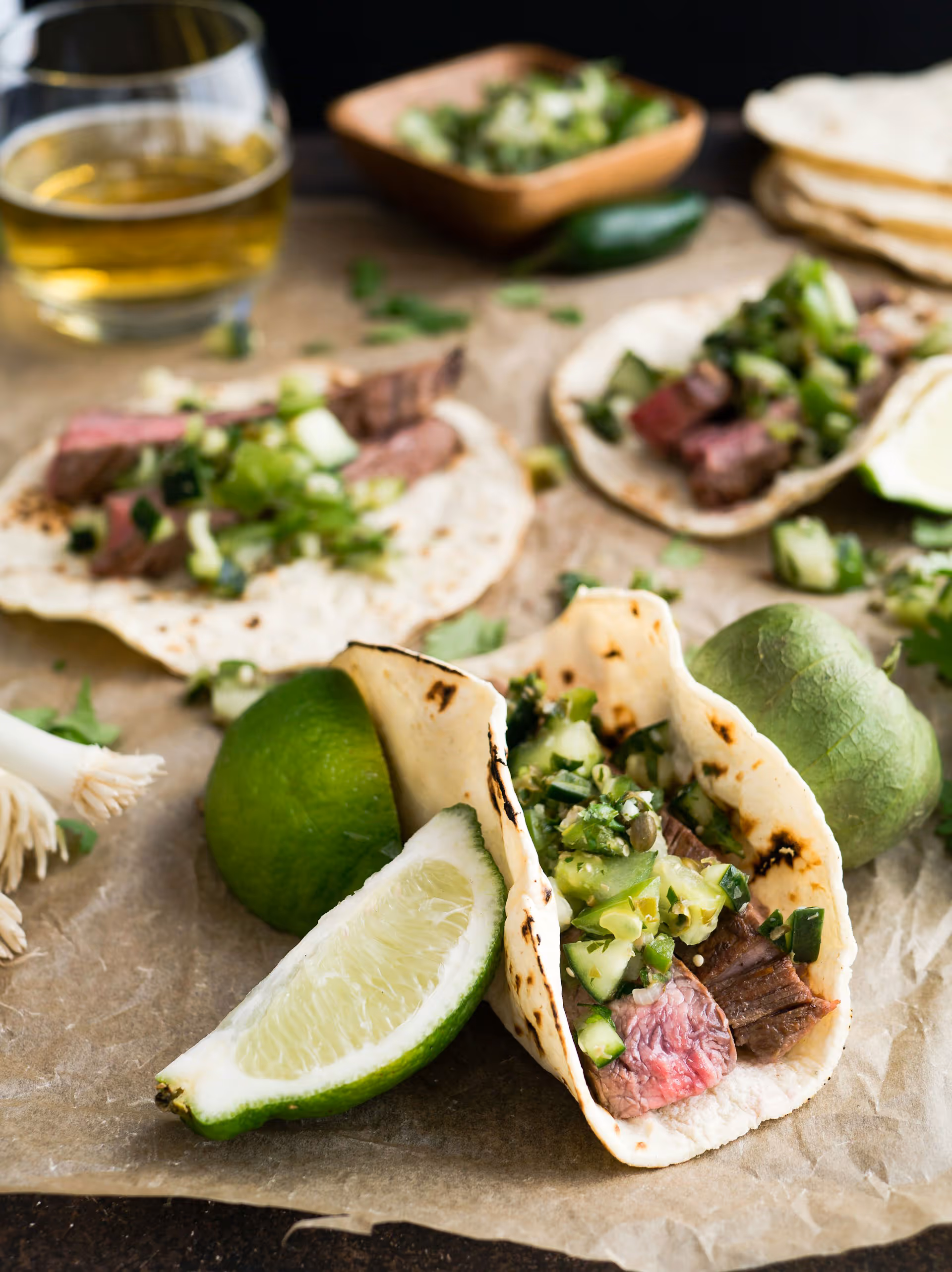 3 steak tacos