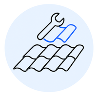 tile roof replacement icon