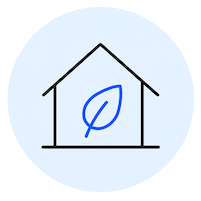eco friendly roofing icon