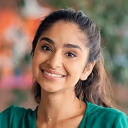 woman wearing a green shirt