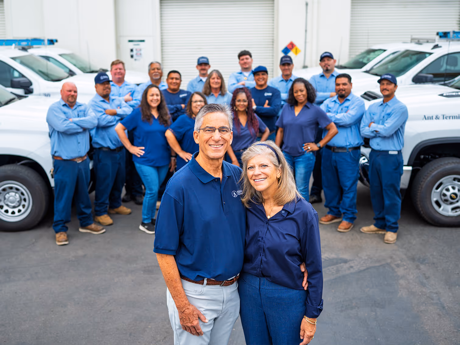 the augustine family with pest team