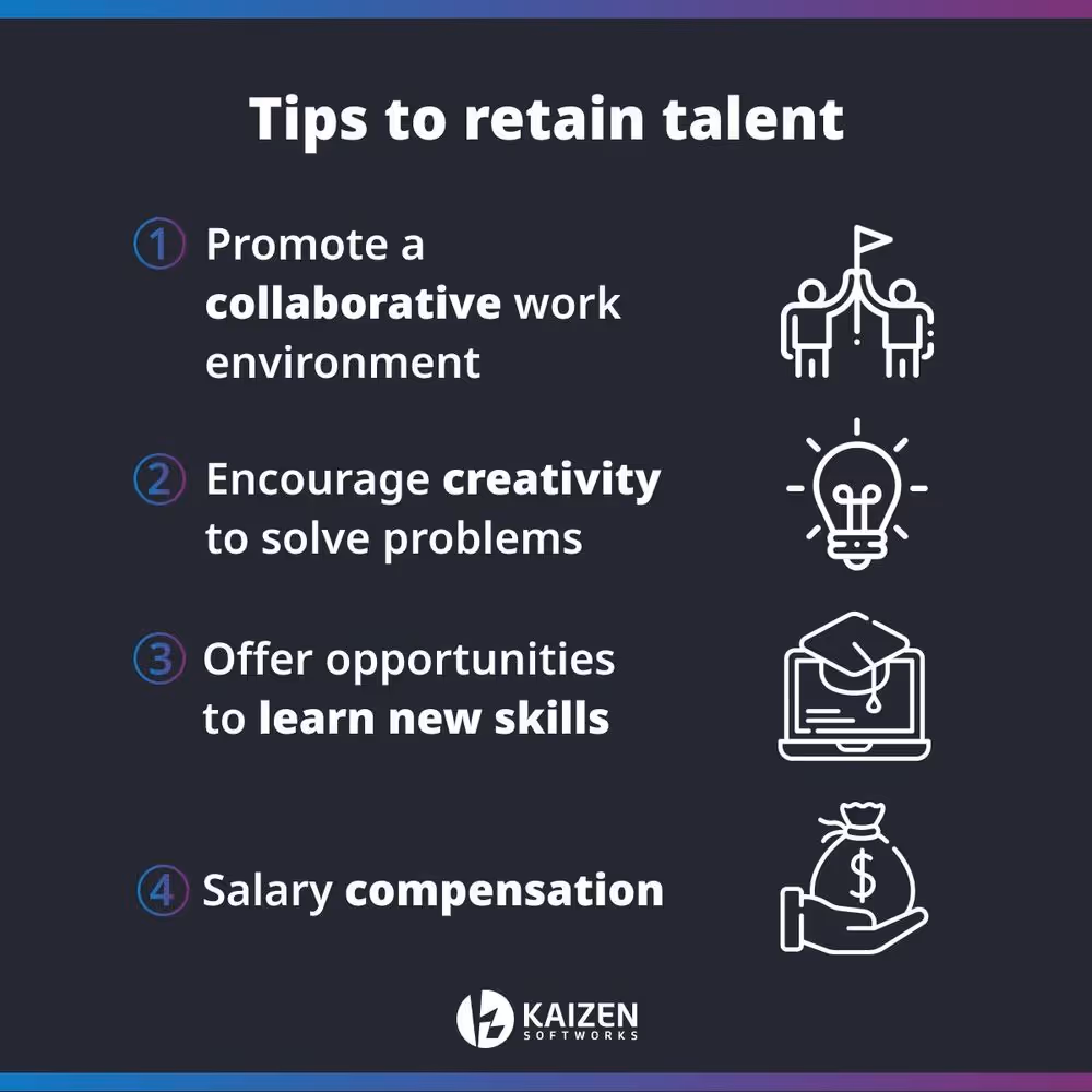 Graphic Image of Tips to Retain Software Development Talent