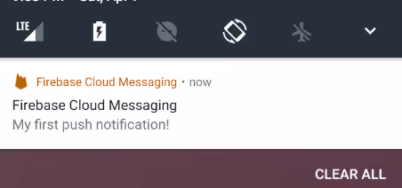 Screenshot of Firebase-Cloud Messaging Notification