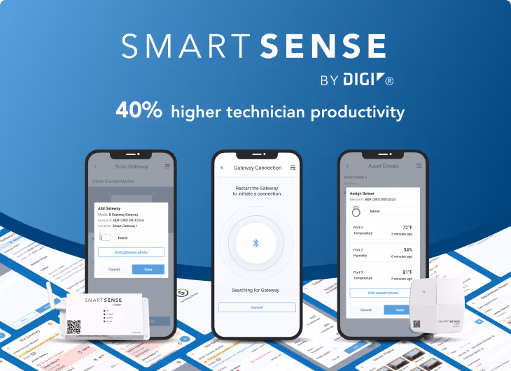 Success Case Card of SmartSense by Digi IoT Monitoring Mobile App