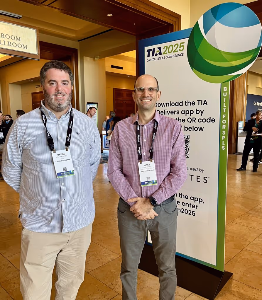 Bruno Bologna, CEO, and Jorge Corral, VP of Partnerships, of Kaizen Softworks, at TIA 2025 conference. 