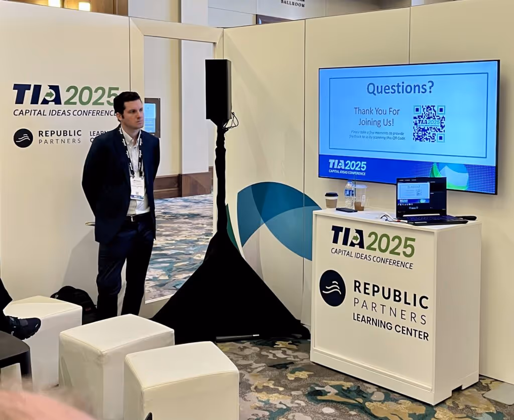 Insightful presentation by Michael Nolan of Republic Partners at TIA Capital Ideas Conference, 2025, on M&A trends in logistics for family-owned firms. 