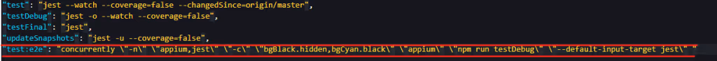 Screenshot of Command to Run Appium Server