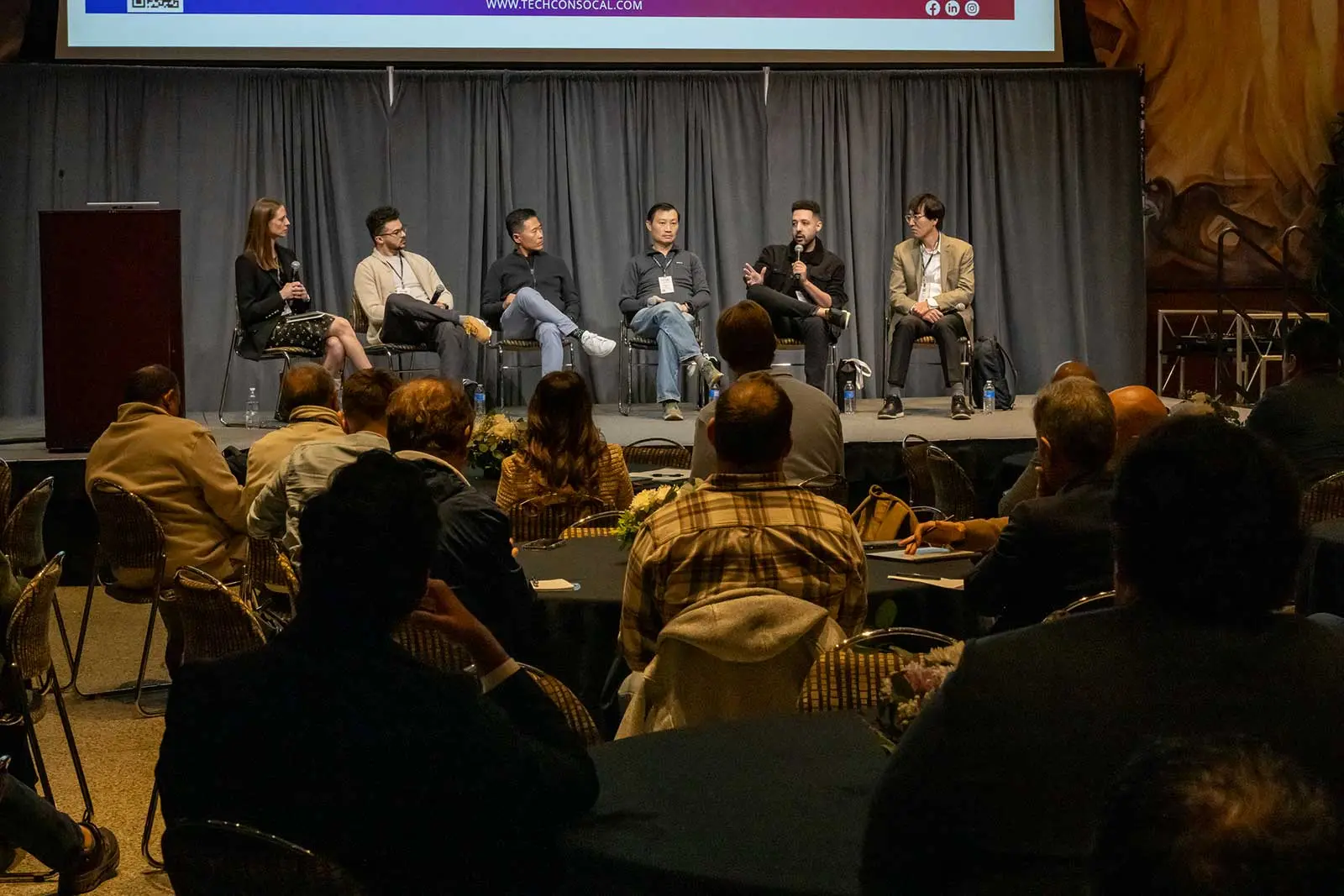Expert panel discussion at TechCon Global 2026, a leading tech startup event for post-seed founders and investor networking.