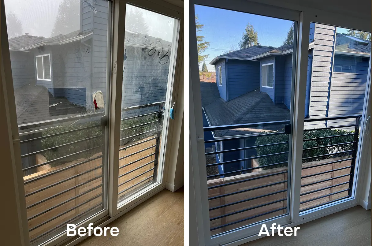 image of before and after cleaning service for a plush bathroom