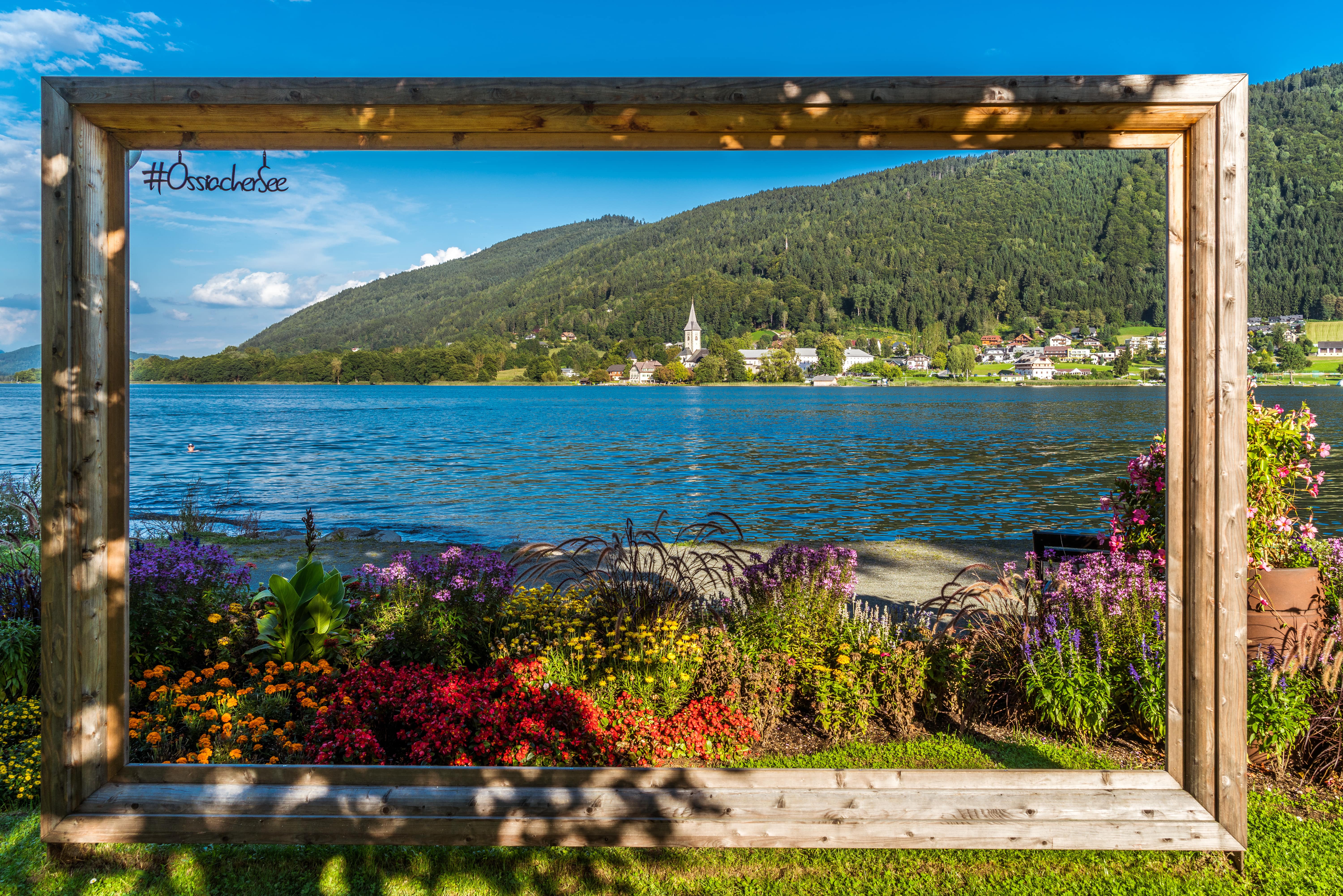Ossiach am Ossiacher See in Kärnten mit Bilderrahmen