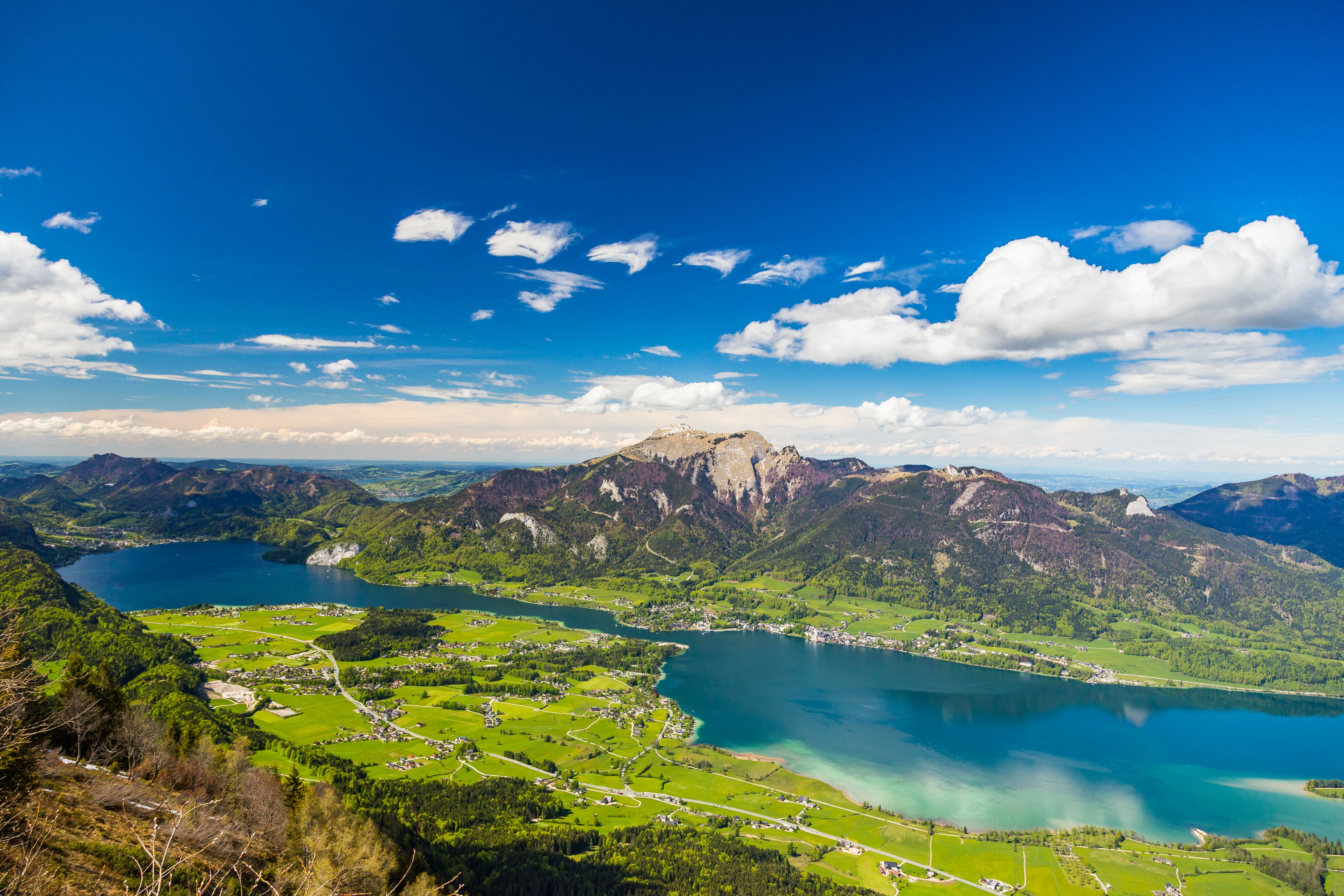 Wolfgangsee Blick vom Berg