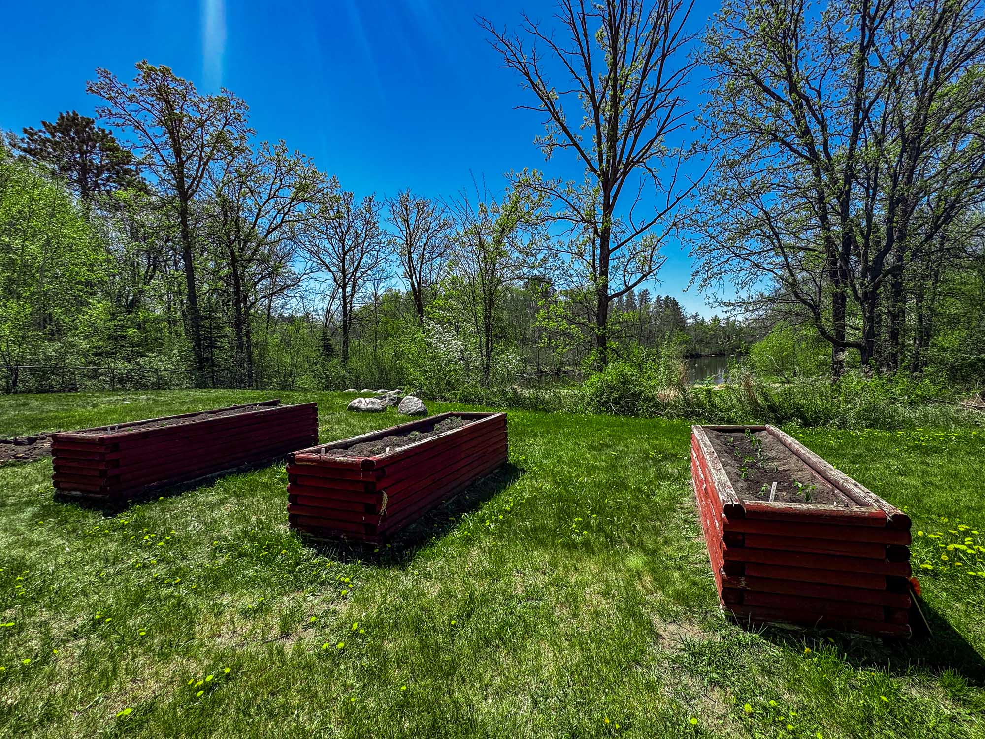 Brookside raised plant gardens