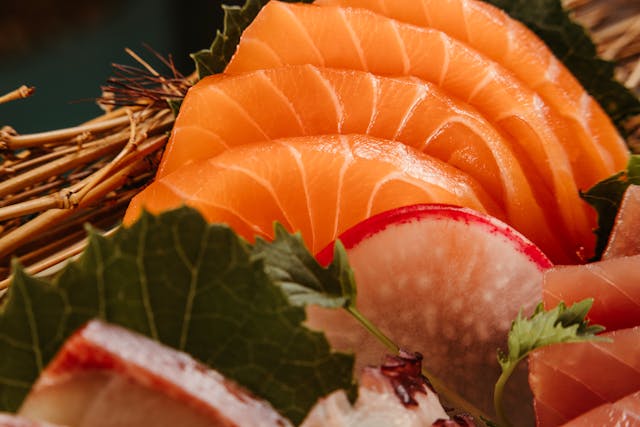 Plate of sashimi.