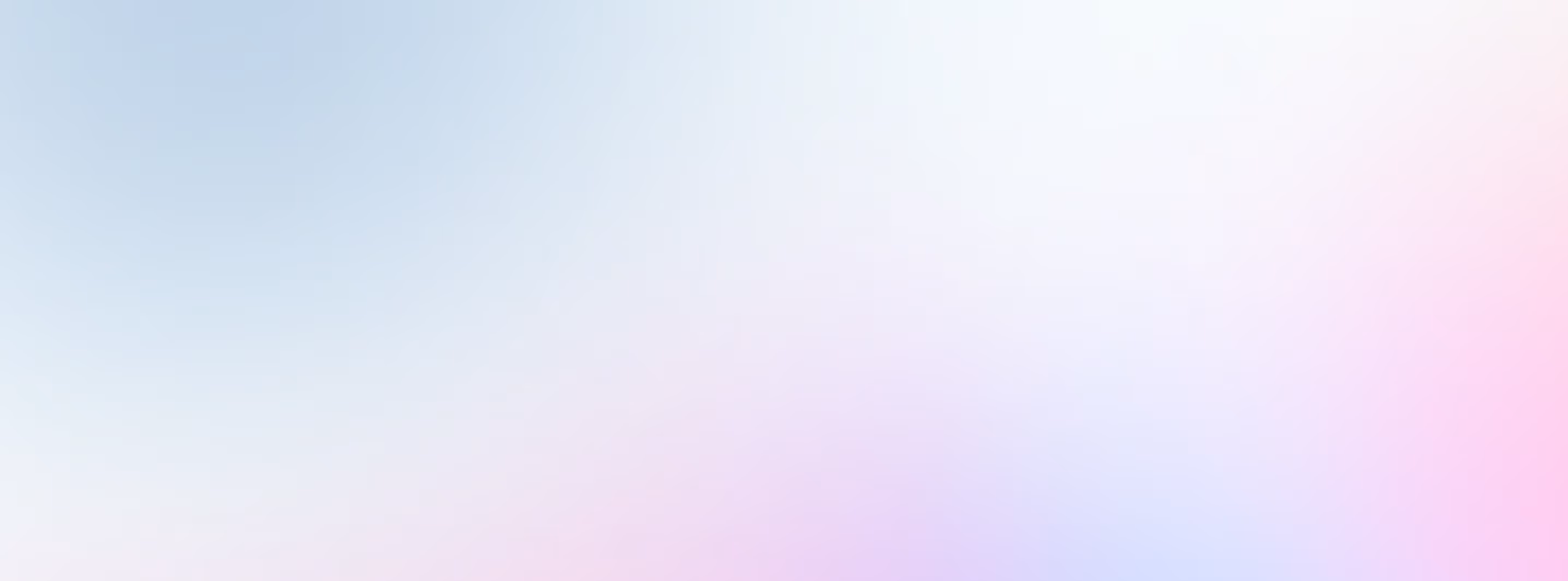 Soft pastel gradient background with Zuma-inspired delicate blue and pink hues