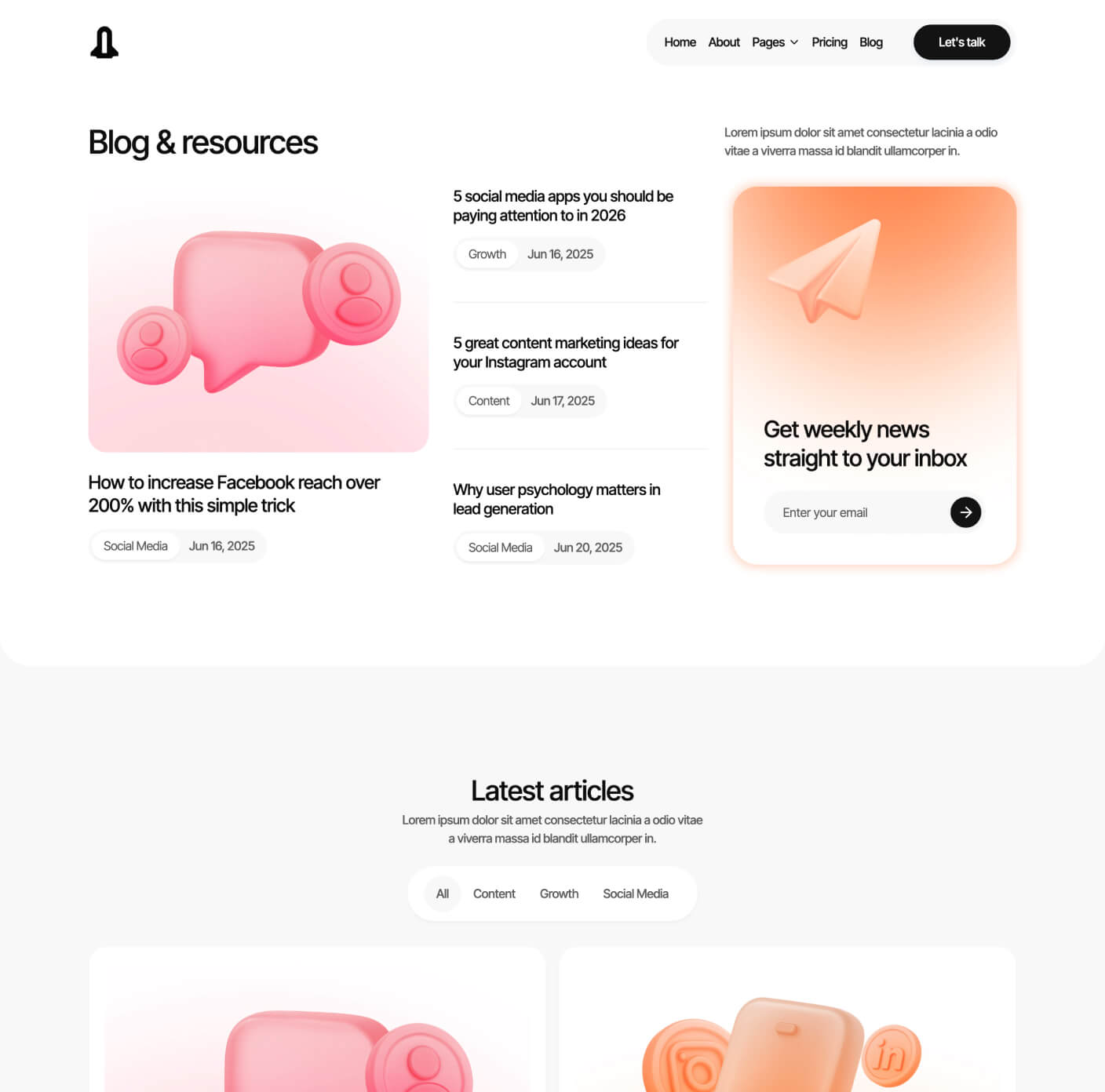 Digigrowth - Blog V1 Page - Marketing Agency Webflow Template