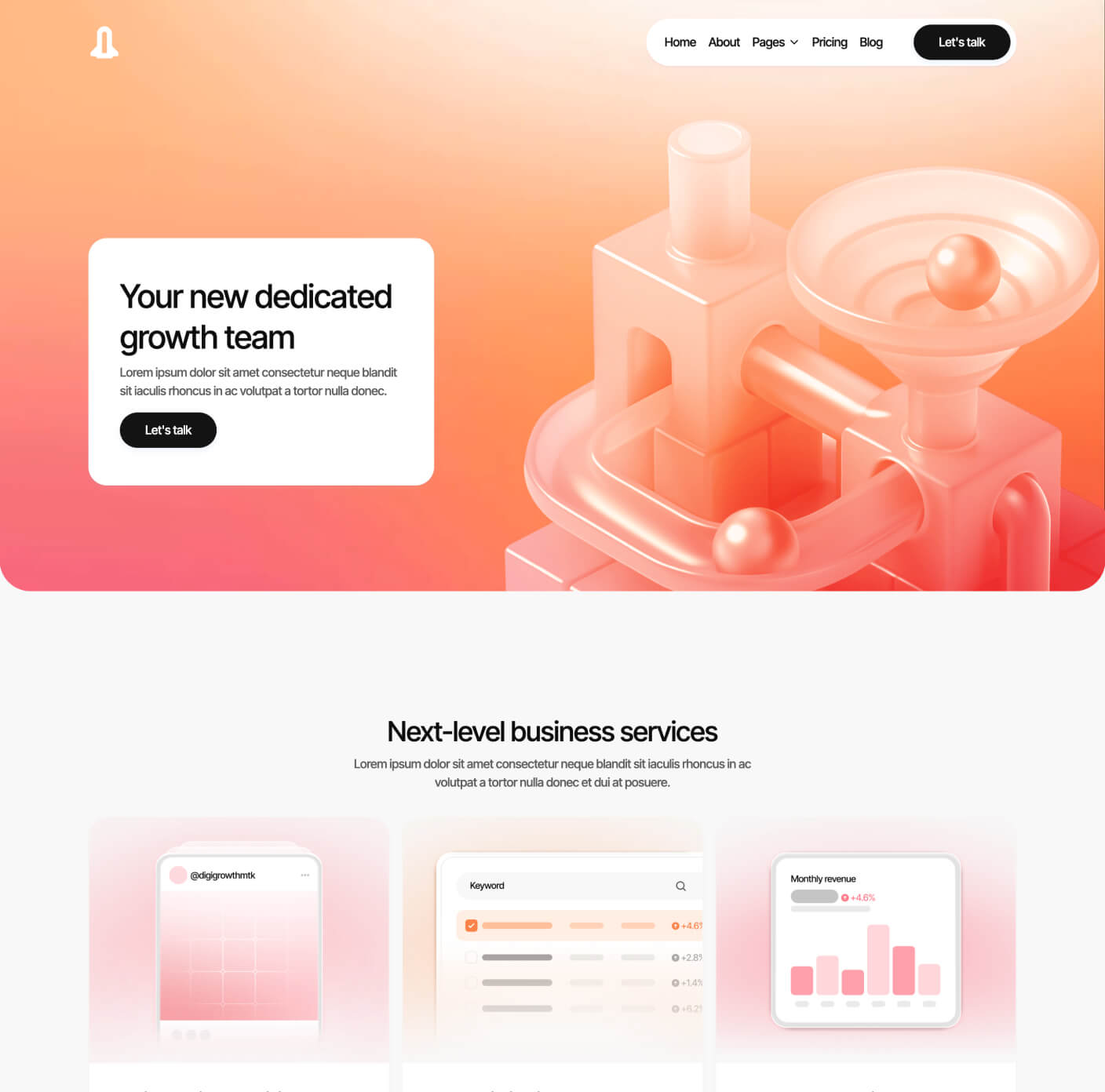 Digigrowth - Home V1 Page - Marketing Agency Webflow Template