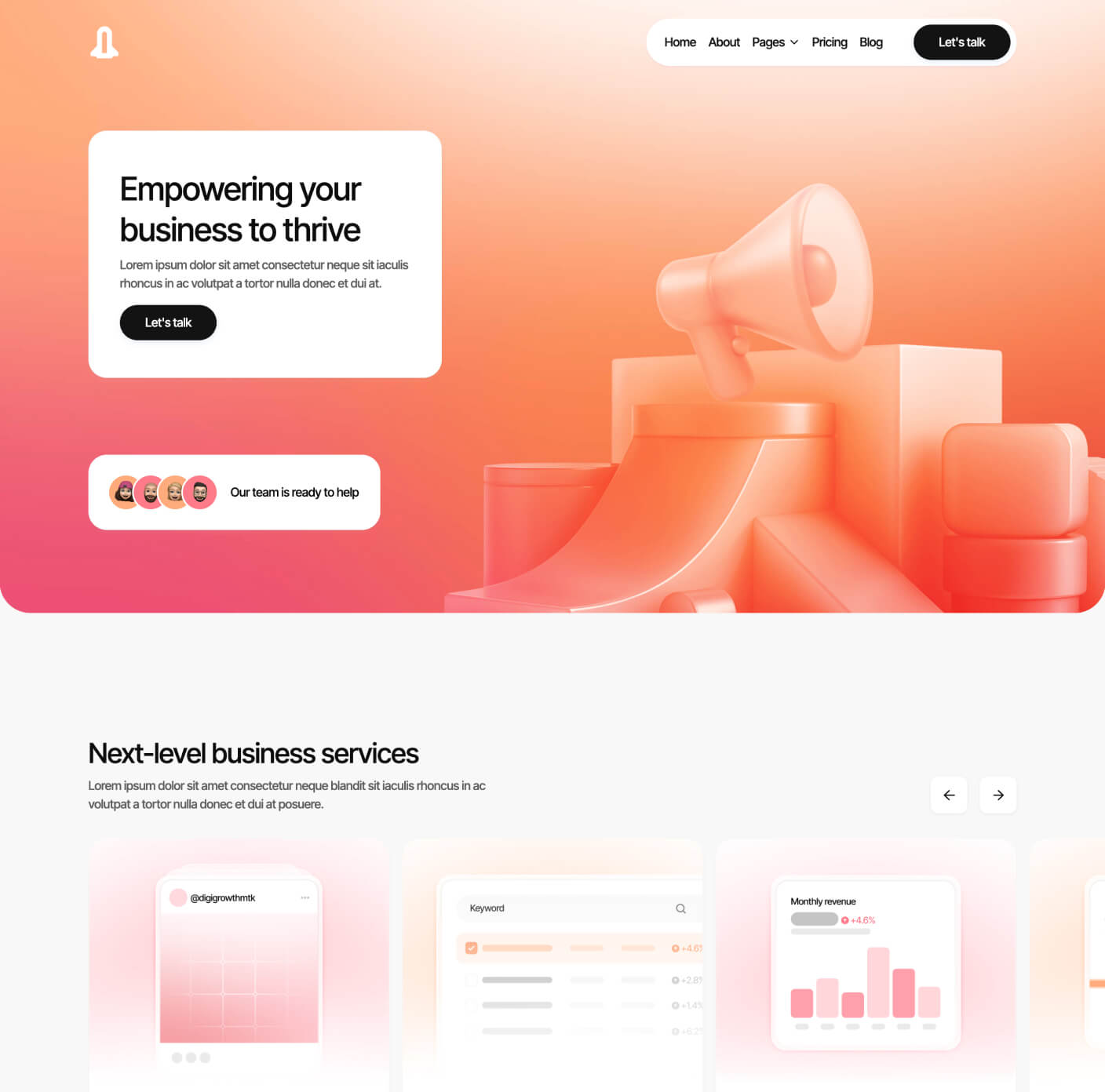 Digigrowth - Home V3 Page - Marketing Agency Webflow Template