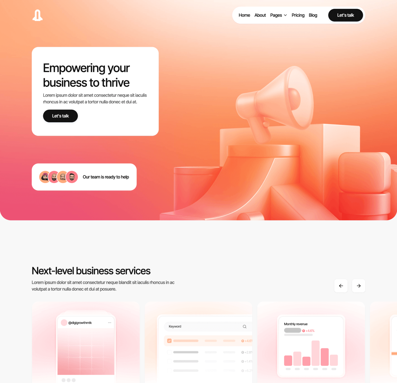 Digigrowth - Home V3 Page - Marketing Agency Webflow Template