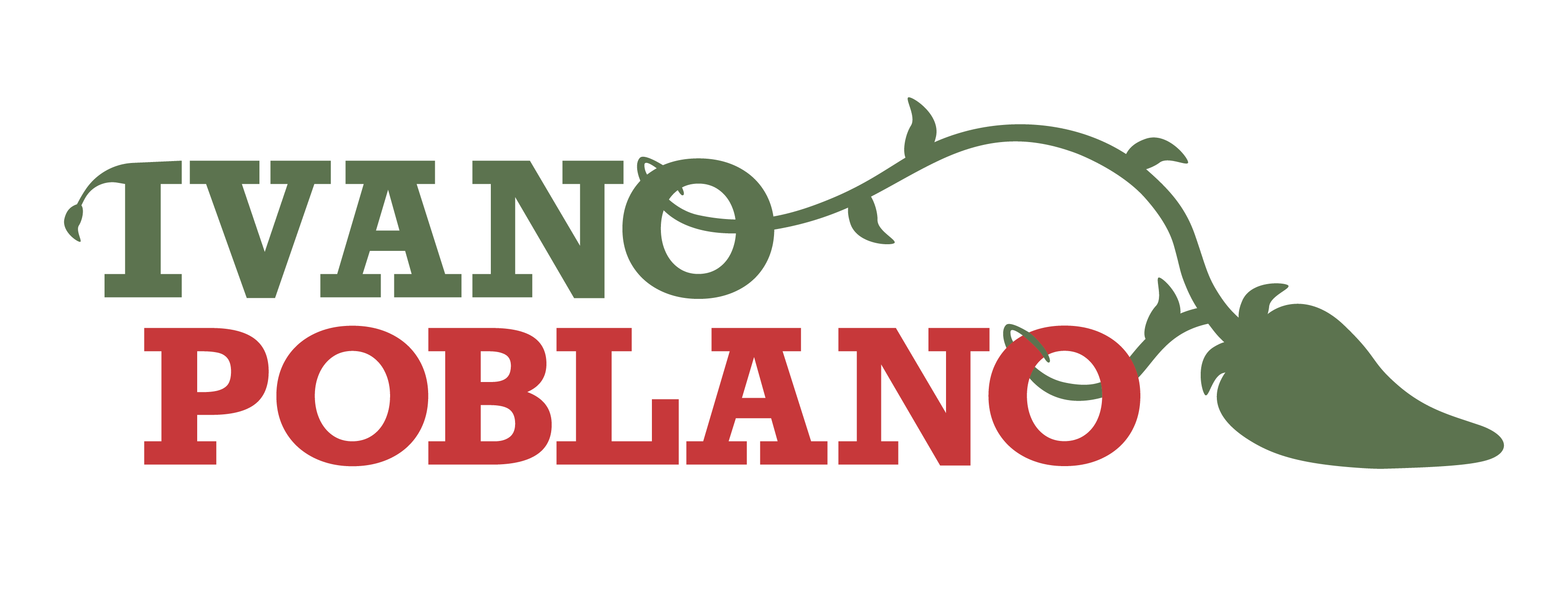 Redesigned logo for Ivano Poblano, with pepper image