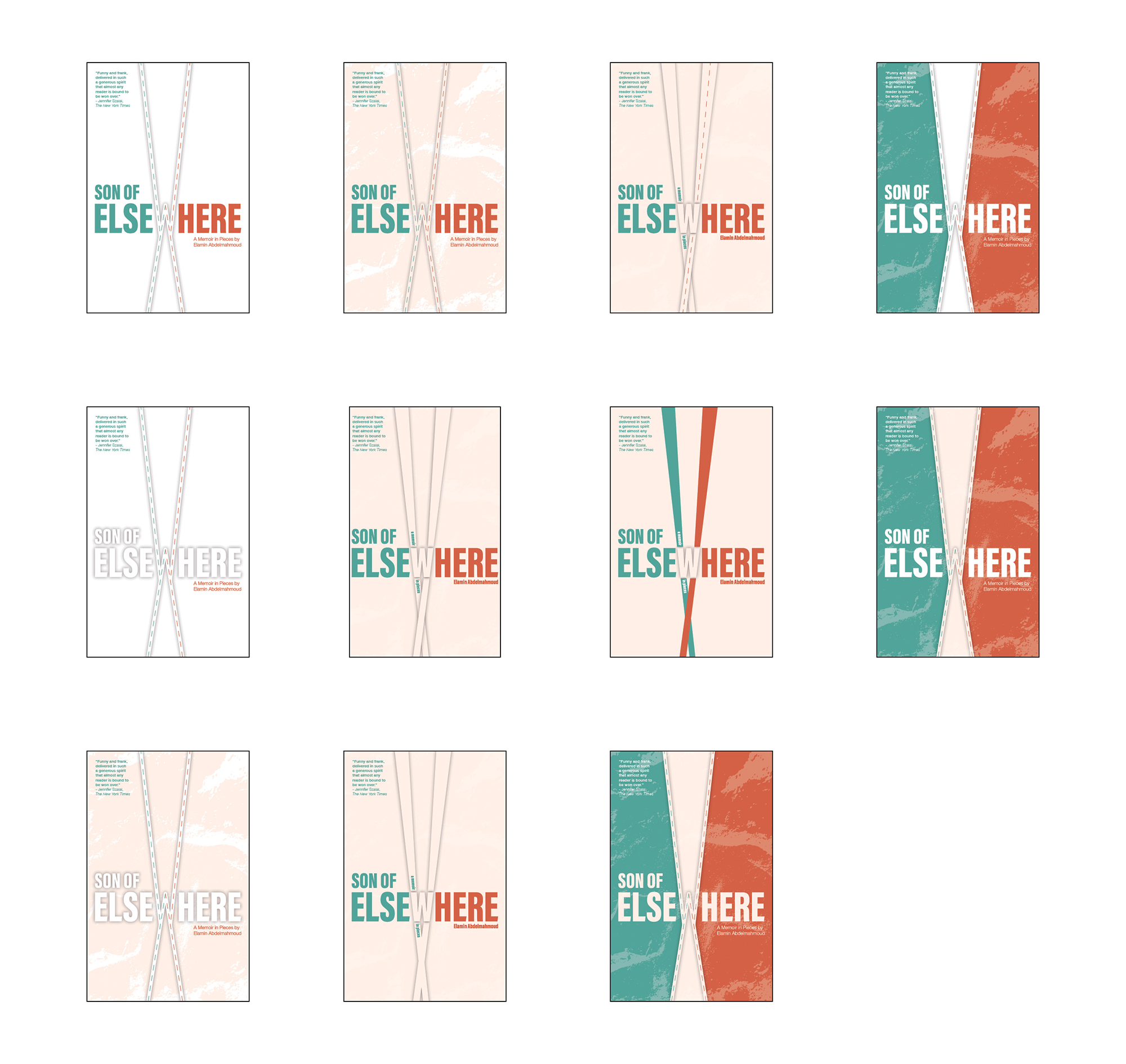 Further developed digital drafts for Son of Elsewhere cover redesign