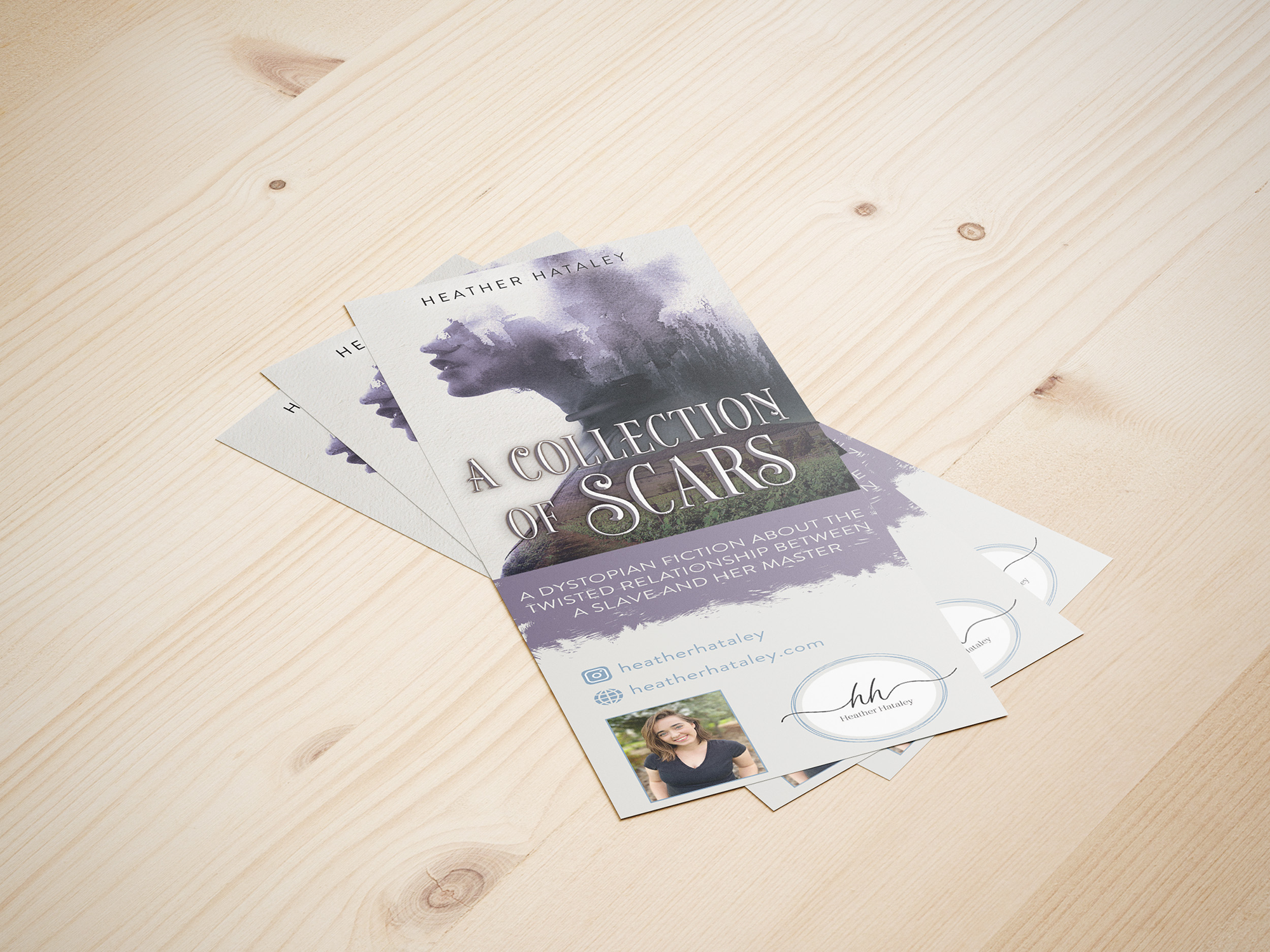 Heather Hataley author's fair advertisement design mockup