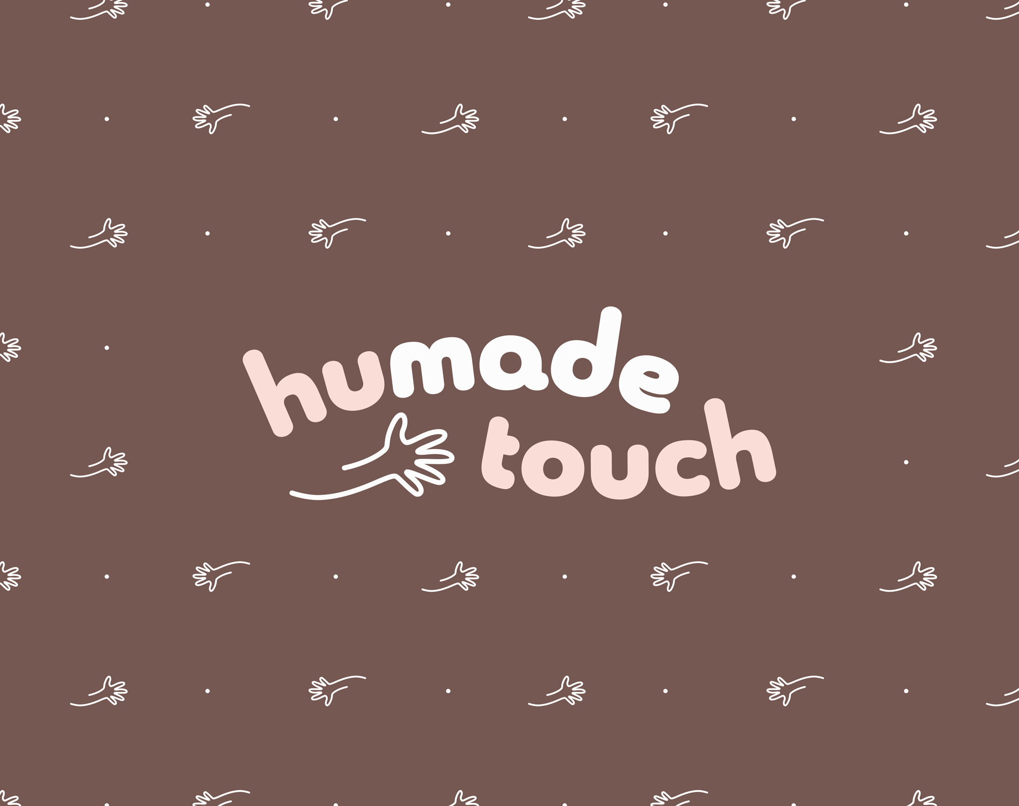 Humade Touch logo with hand illustrations