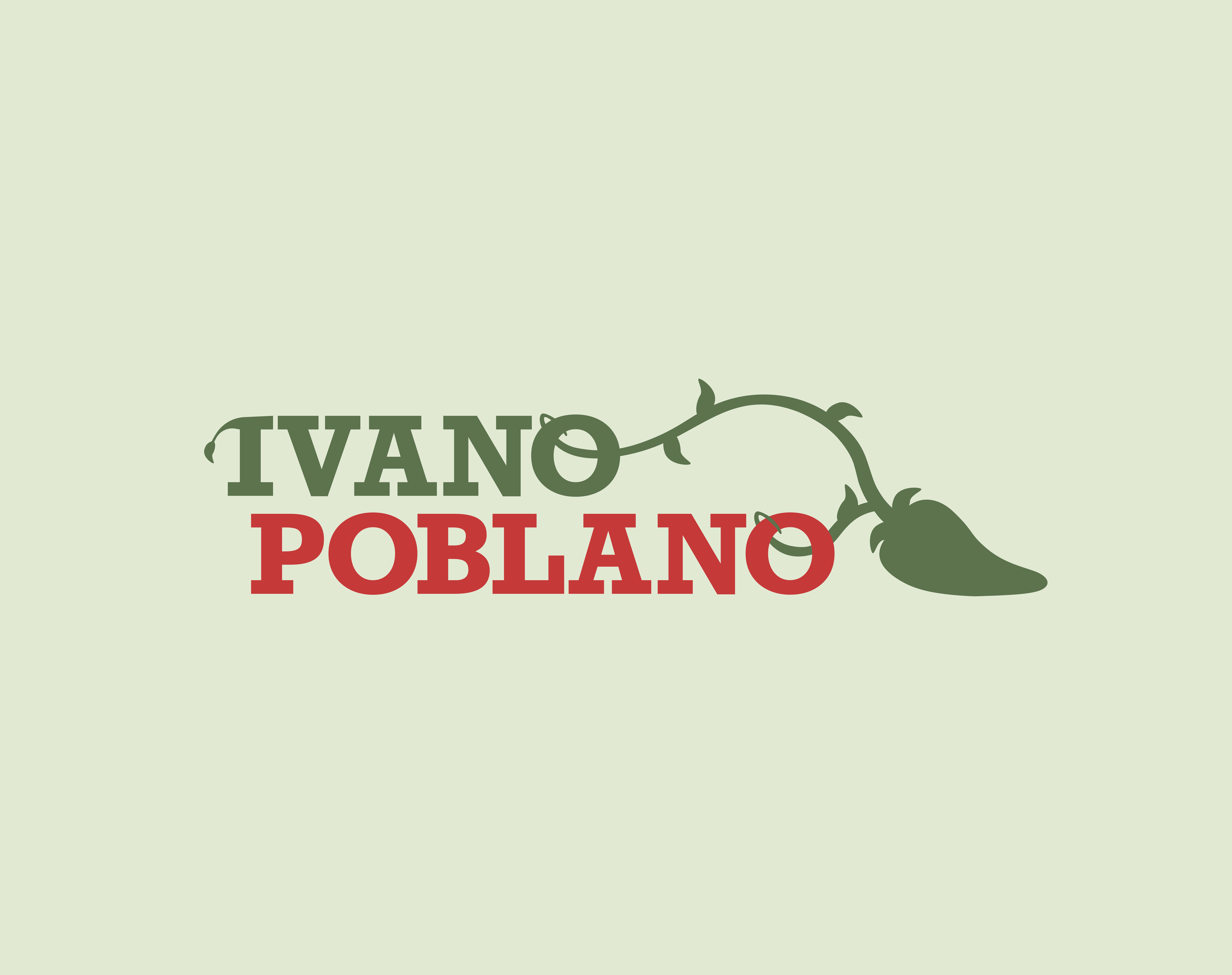 Redesigned logo for Ivano Poblano, with pepper image