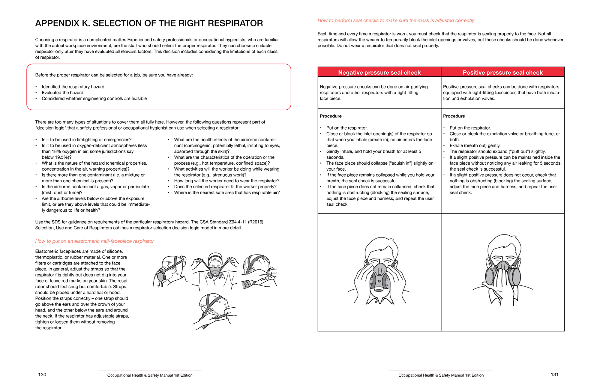 Sample page from Canadian Tire safety manual
