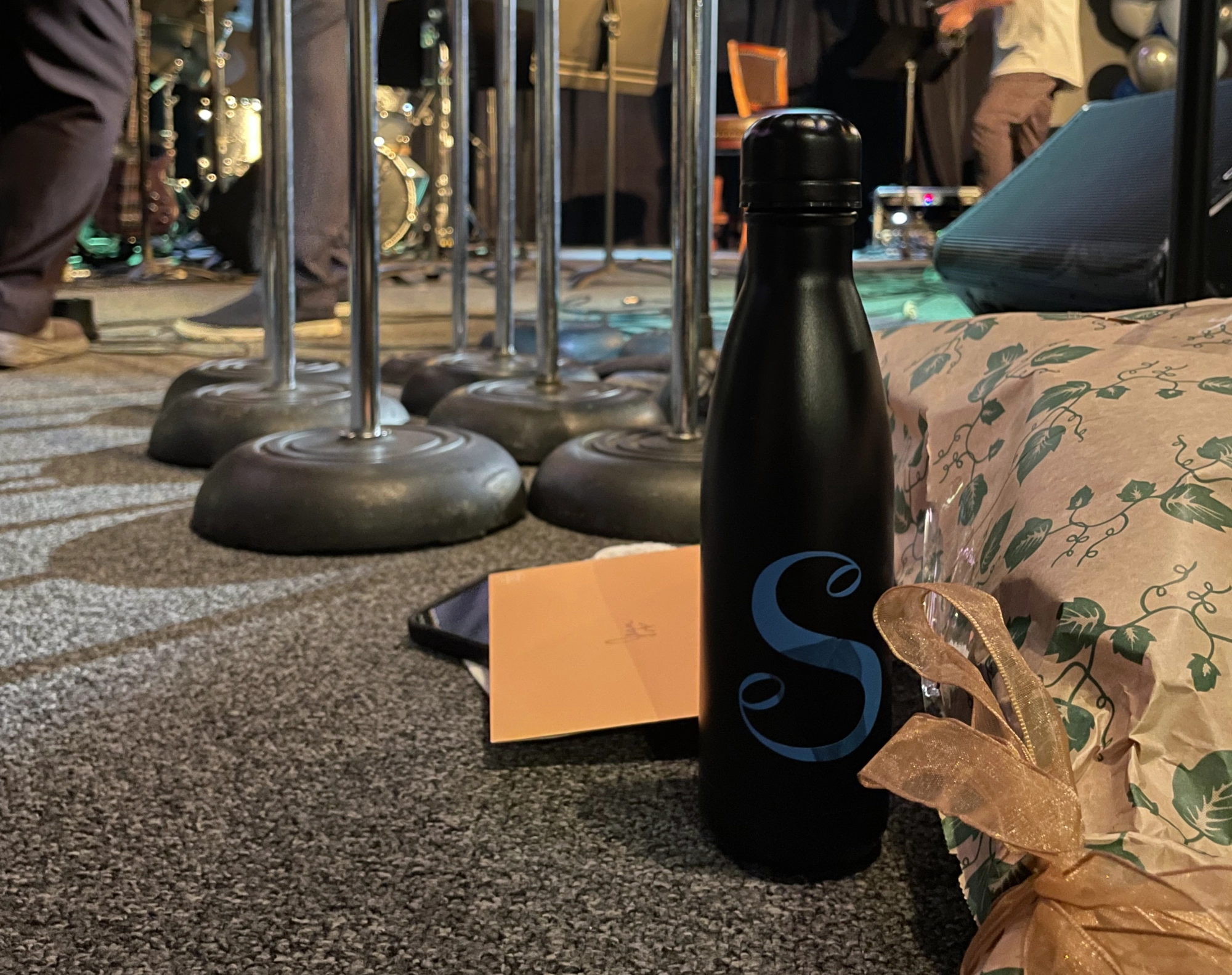 Solstice water bottle at venue