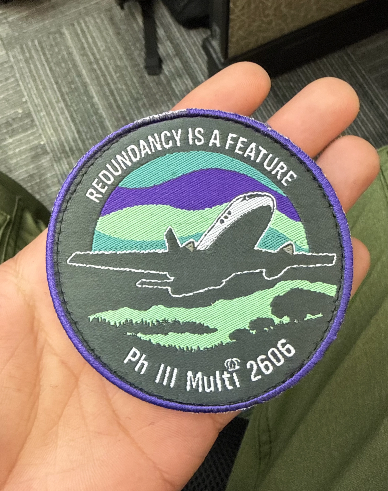 Physical patch held in hand